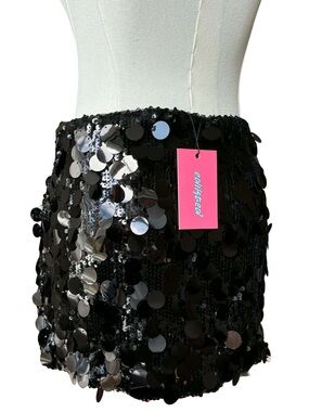 Edikted Sabina Low Rise Sequin Mini Skirt